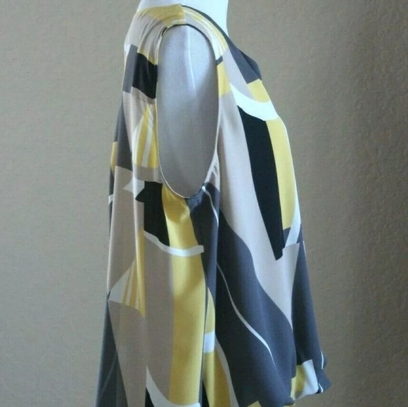 Alfani Yellow, Black and Grey Sleeveless Top - Picture 2 of 2